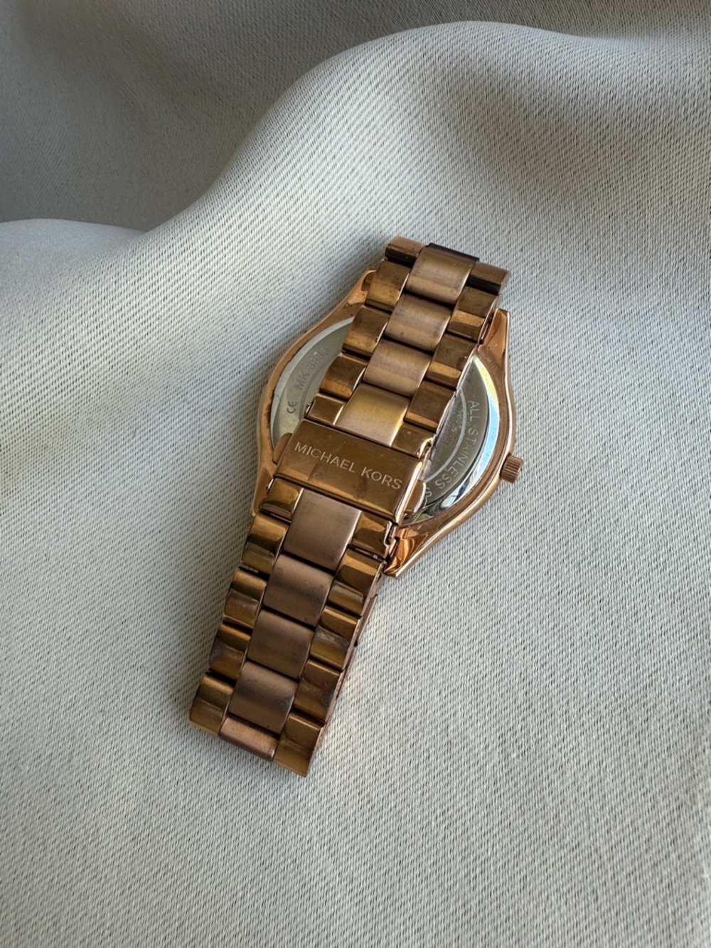 Michael Kors Rose Gold-Tone Patterned Face Wristwatch - Picture 3 of 3